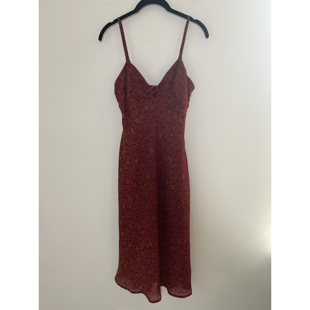 Vintage 90s NY&Co Floral Slip Babydoll Midi Dress Whimsigoth Fairy Grunge Size 2